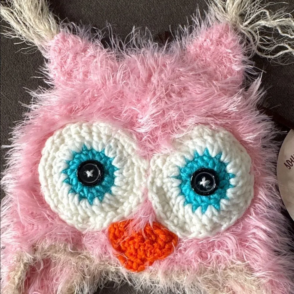 Daisy Baby Unisex Infant Beanie Hat Fisher Pink Owl Photography 0-6 months NWT